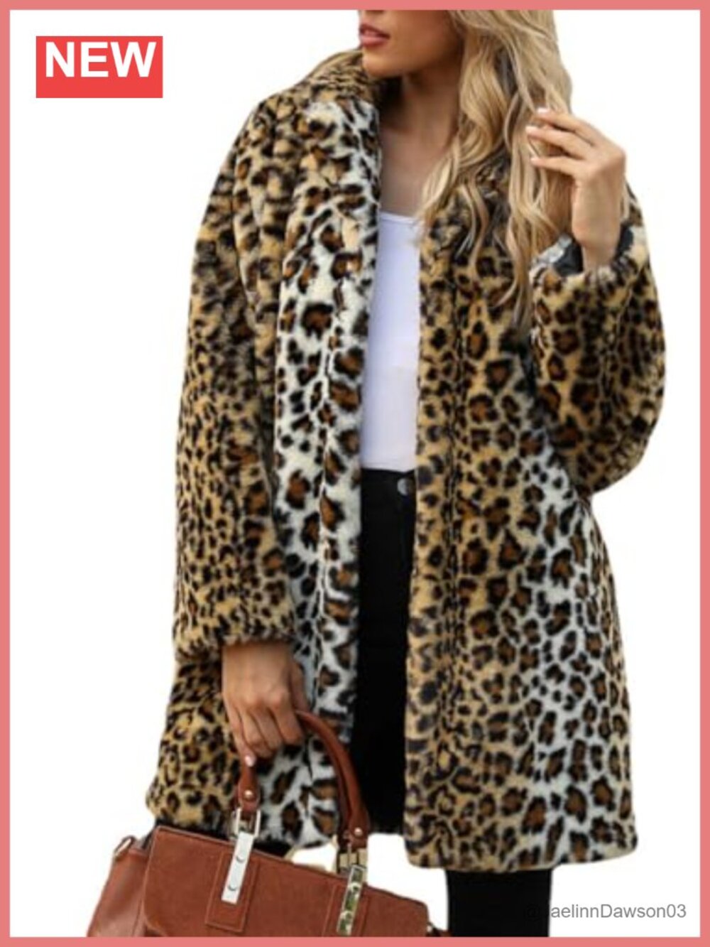 Faux Fur Lapel Long Sleeve Oversized Winter Coat with Pockets